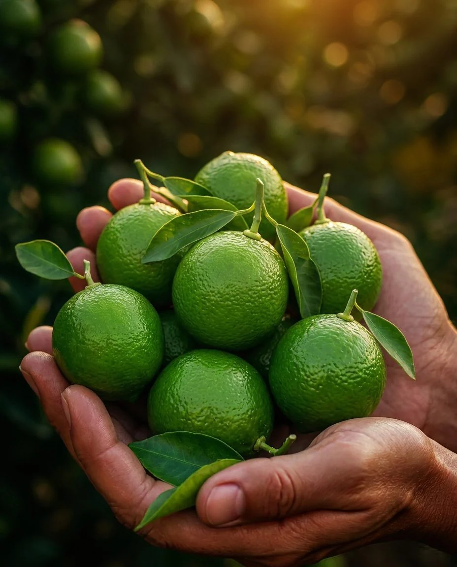 Mani con lime freschi