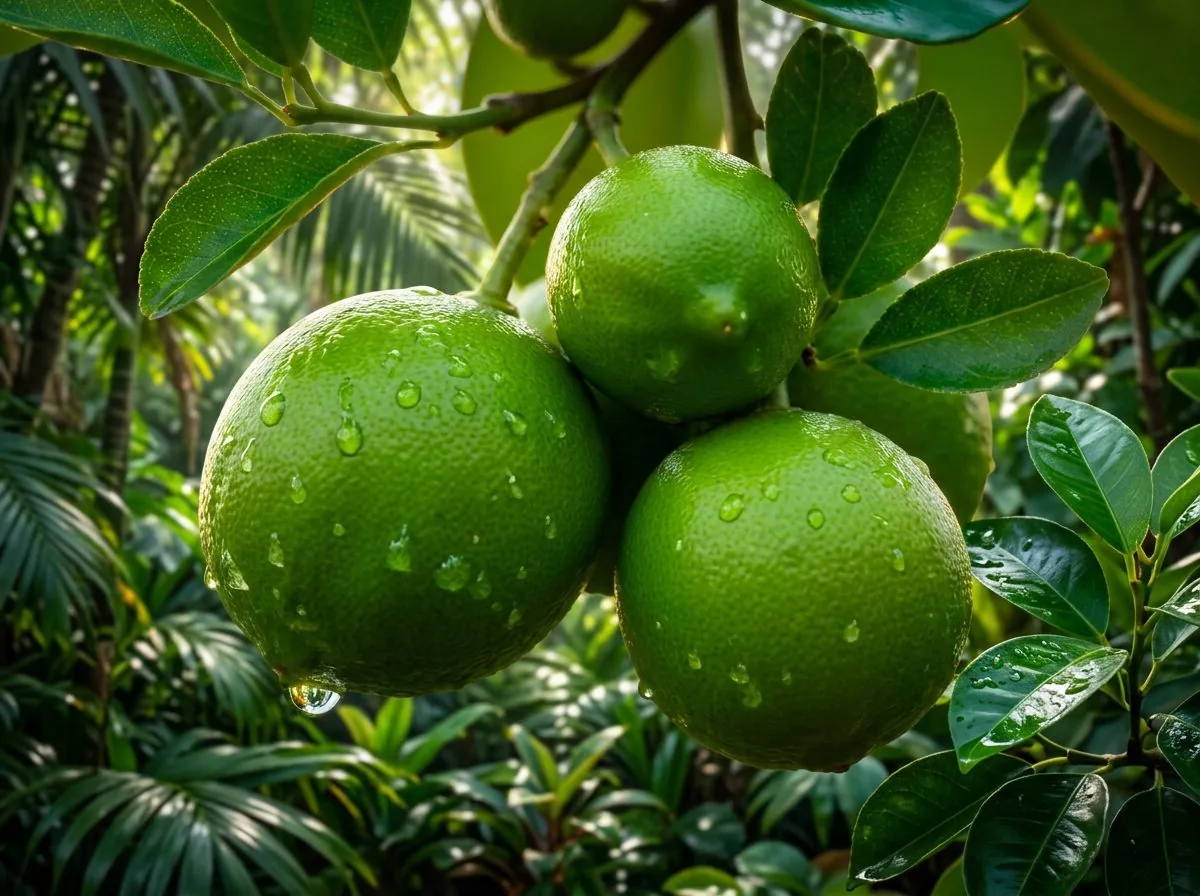 Lime freschi sul ramo